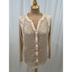 Rosemunde Copenhagen Women's Silk Blend Blush Blouse Size 40 US 10 Peach Top